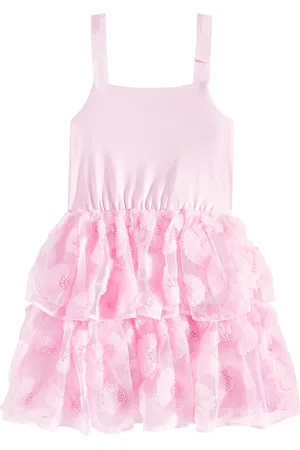 Self-Portrait Ruffled jersey and tulle dress
