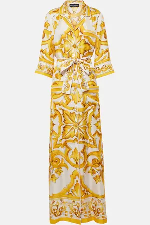 Dolce & Gabbana Majolica silk twill maxi dress