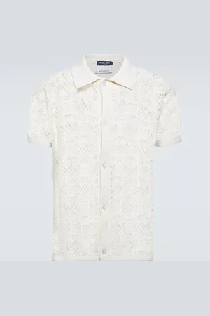 Frescobol Carioca Raul crochet cotton shirt