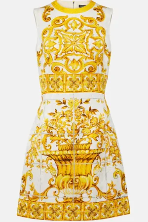 Dolce & Gabbana Majolica cotton-blend brocade minidress