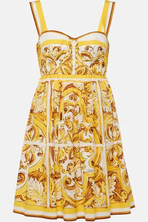 Dolce & Gabbana Majolica cotton poplin minidress