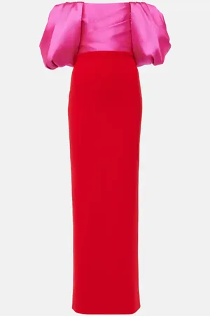 Solace Sian gathered crÃªpe twill gown