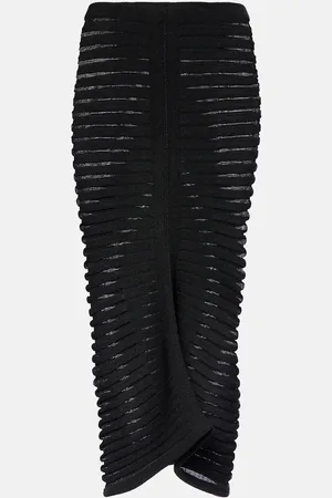 Alaïa AlaÃ¯a Skeleton knitted midi skirt