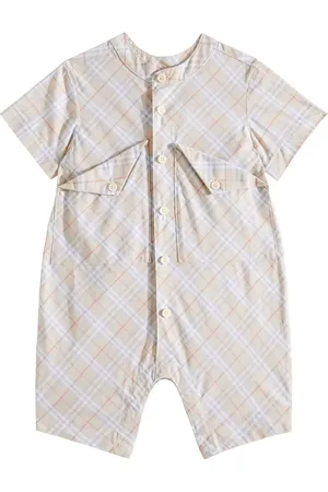 Burberry Baby Burberry Check cotton playsuit