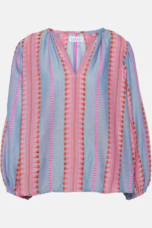 Velvet Isla embroidered cotton blouse