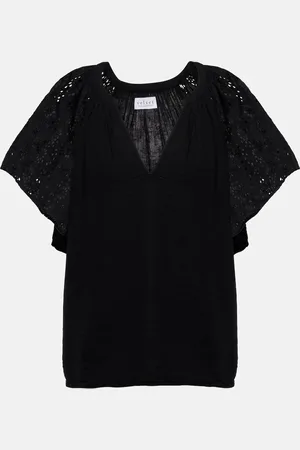 Velvet Tish embroidered cotton top