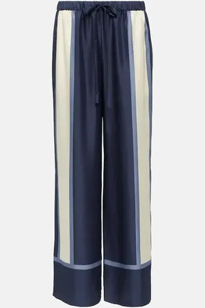SIR Dazed printed silk palazzo pants