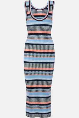 VERONICA BEARD Fabiana ribbed-knit midi dress