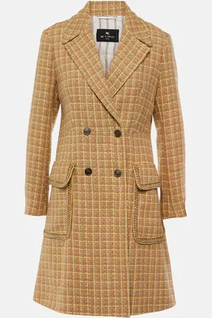 Etro Prince of Wales wool-blend coat