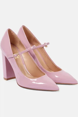 Gianvito Rossi Ribbon Jane patent leather pumps