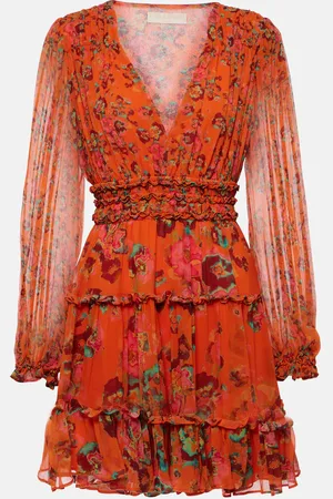 ULLA JOHNSON Lya floral silk minidress