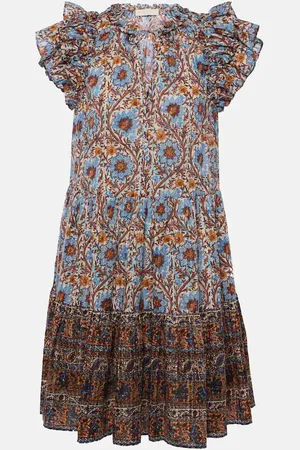 ULLA JOHNSON Coletta ruffled cotton-blend minidress