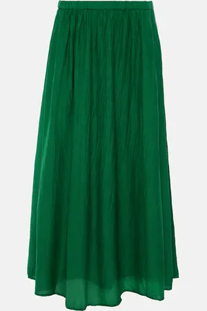 Velvet Mariela cotton and silk maxi skirt