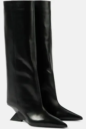 The Attico Cheope leather knee-high boots