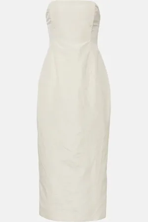 MAGDA BUTRYM Strapless silk taffeta midi dress