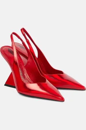 The Attico Cheope leather slingback pumps