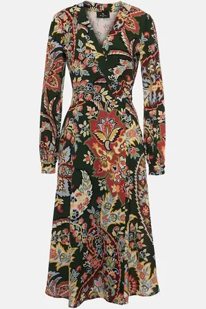 Etro Printed wrap dress