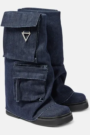 The Attico Robin denim combat boots