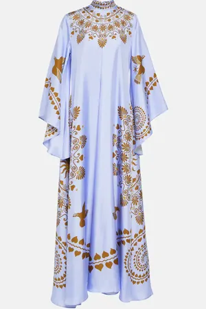 La DoubleJ Magnifico printed silk twill kaftan
