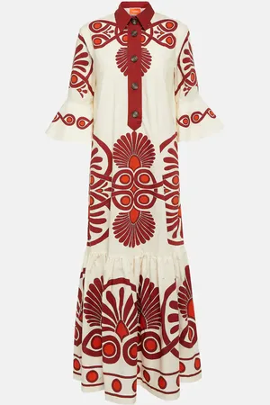 La DoubleJ Artemis printed cotton poplin maxi dress