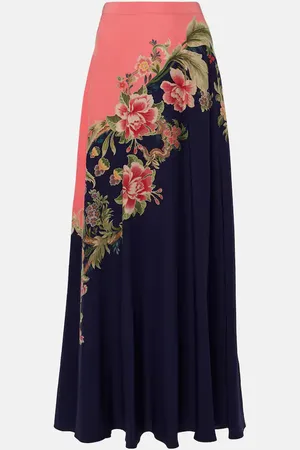 Etro Printed silk crÃªpe de chine maxi skirt