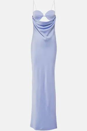 ALEX PERRY Cutout draped satin crÃªpe gown