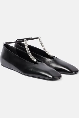 Jil Sander Embellished leather ballet flats