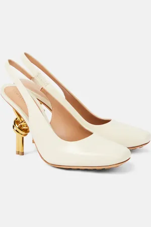 Bottega Veneta Knot leather slingback pumps
