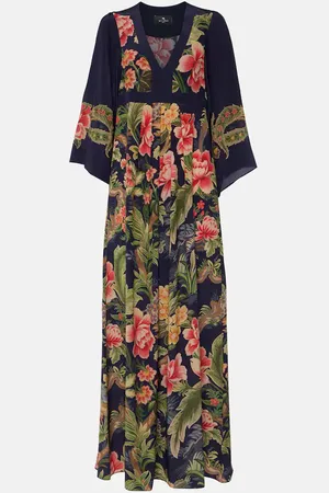 Etro Floral silk crÃªpe de chine maxi dress