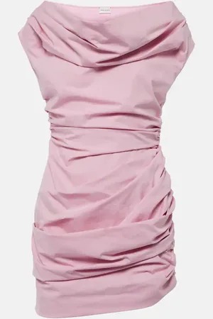 MAGDA BUTRYM Draped cotton-blend minidress