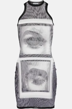 Jean Paul Gaultier Printed mesh tank top
