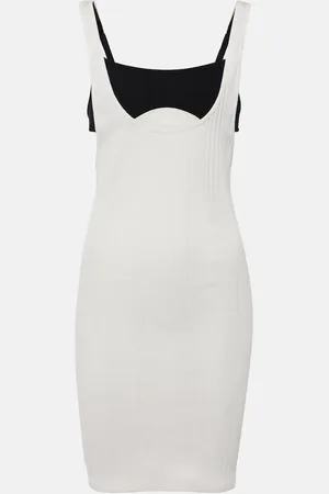 The Attico Ribbed-knit cotton minidress