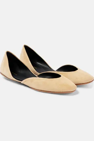The Row Gemma suede ballet flats