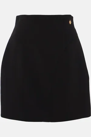Balmain High-rise crÃªpe miniskirt