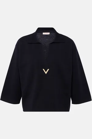 VALENTINO Logo virgin wool top