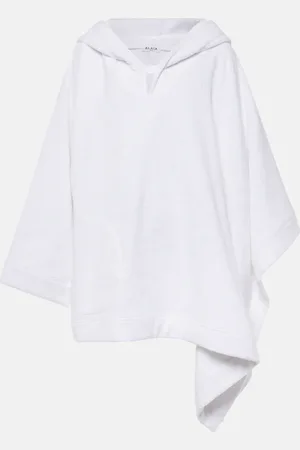 Alaïa AlaÃ¯a Cropped cotton terry hoodie