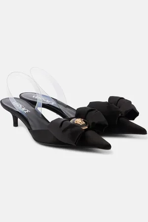 VERSACE Alia 45 satin slingback pumps