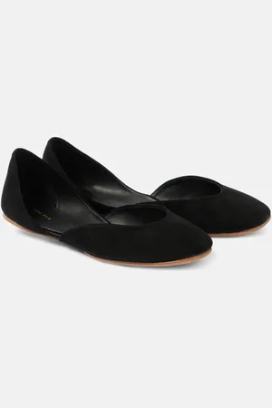 The Row Gemma suede ballet flats