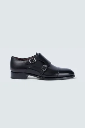BRIONI Leather monk strap shoes