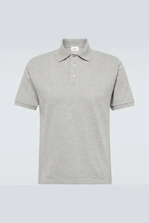 Saint Laurent Cassandre cotton-blend piquÃ© T-shirt