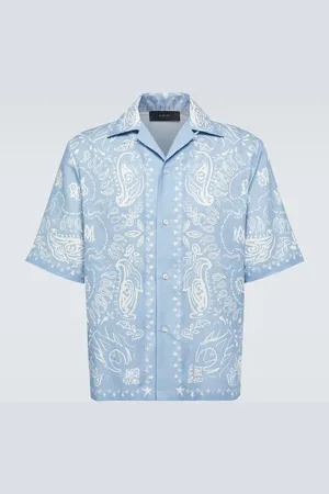 AMIRI Bandana linen and cotton bowling shirt