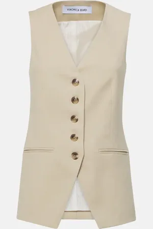 VERONICA BEARD Liff linen-blend vest