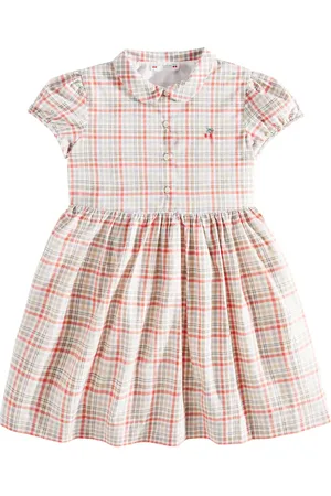 BONPOINT Genereuse checked cotton dress