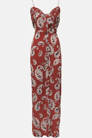 Paco rabanne Paisley jersey long dress