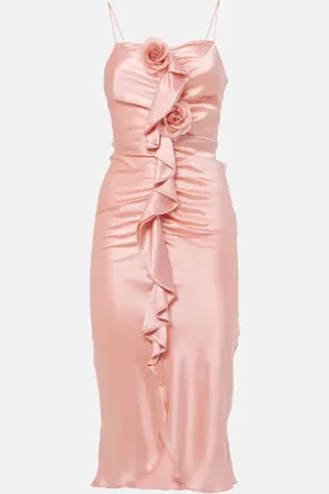 RODARTE Ruched silk crÃªpe midi dress