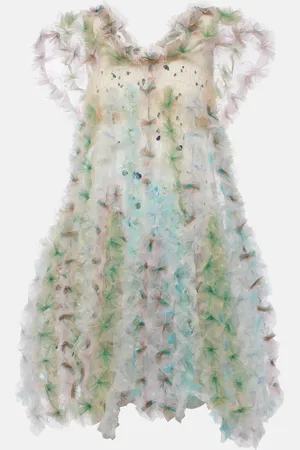SUSAN FANG Floral off-shoulder midi dress