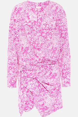 Isabel Marant Habla draped silk-blend minidress