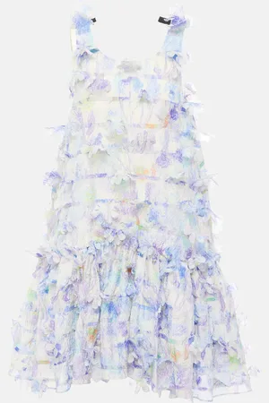 SUSAN FANG Floral-appliquÃ© minidress