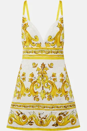 Dolce & Gabbana Majolica cotton-blend brocade minidress