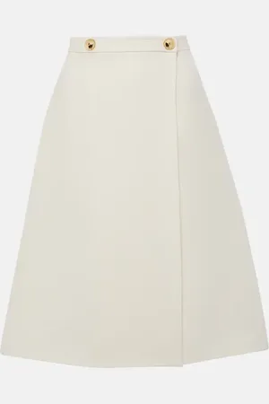 VALENTINO Crepe Couture midi skirt